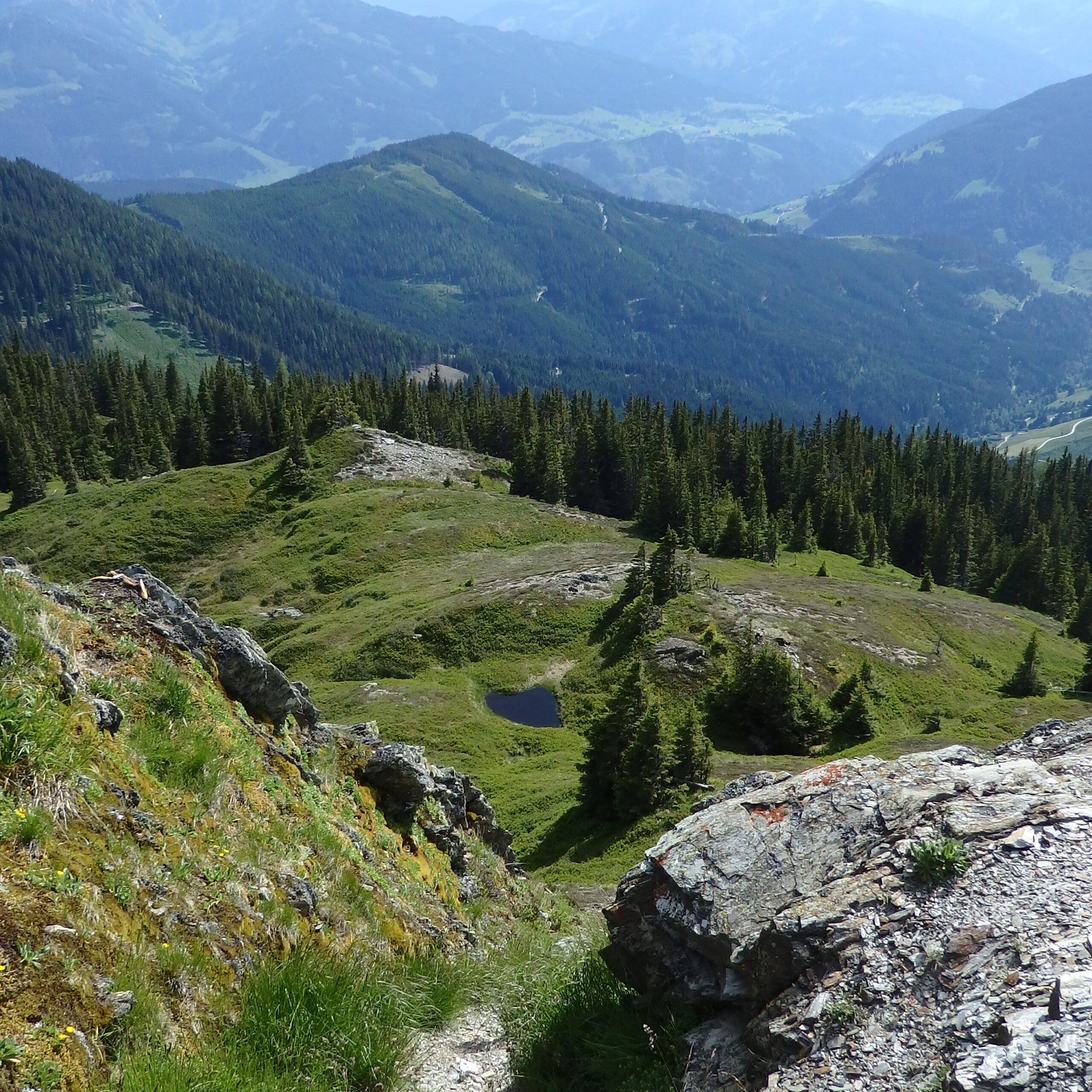 Ausblick während der ersten Etappe des Salzburger Almenwegs