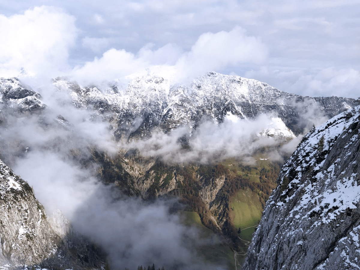 Ausblick auf der Hütten Übernachtung