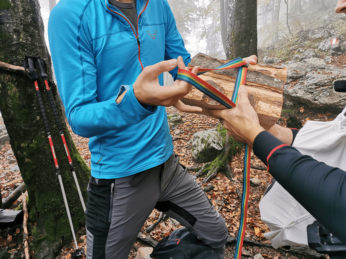 Holzscheite mitnehmen auf die Fritz Pflaum Hütte