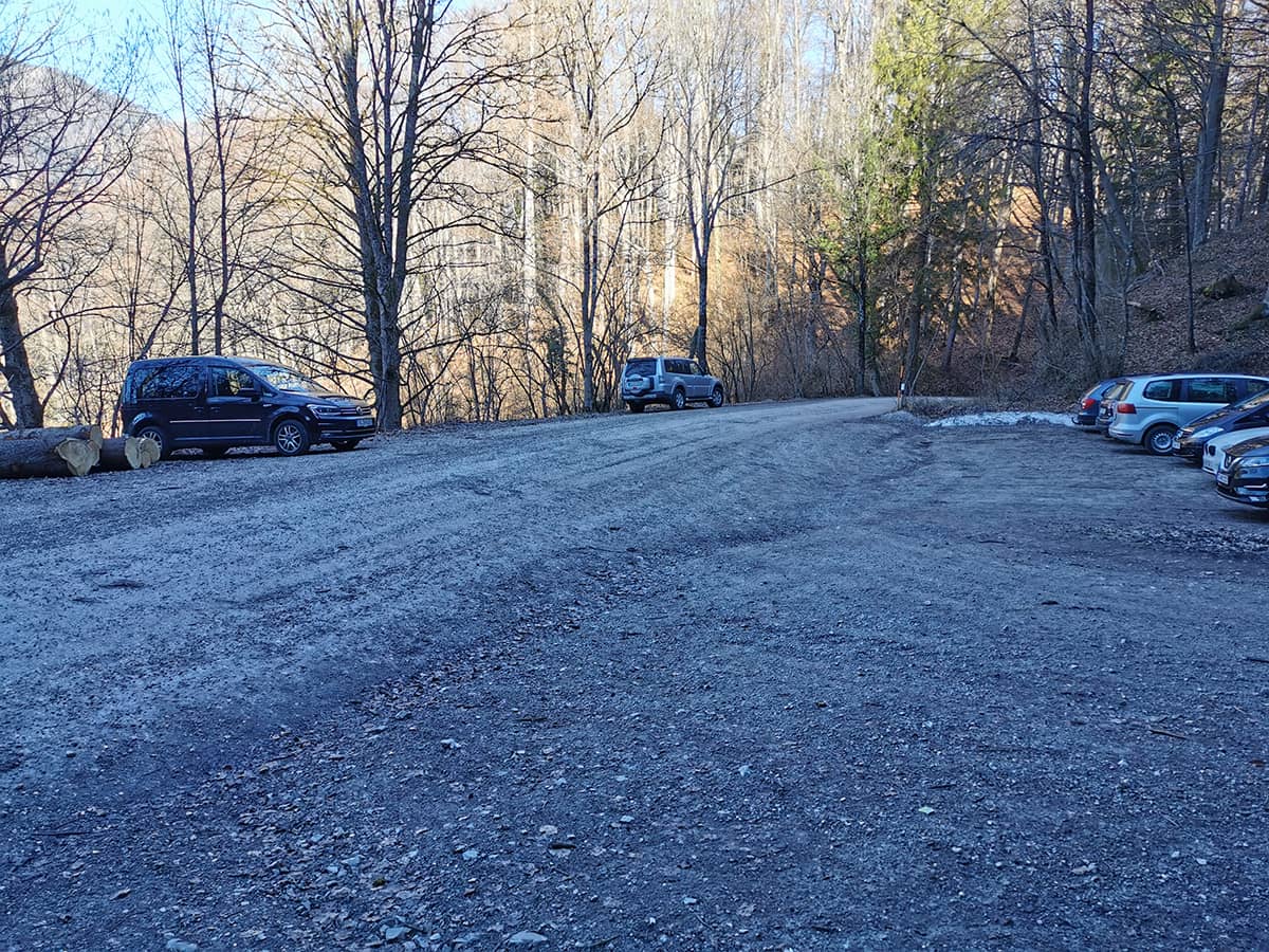 Parkplatz auf der Taubensee Wanderung