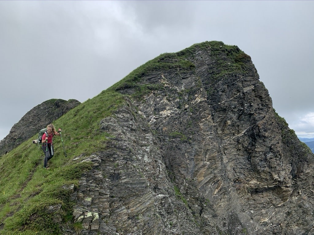 Linda auf dem Weg zur Salbzburger Almenweg Übernachtung