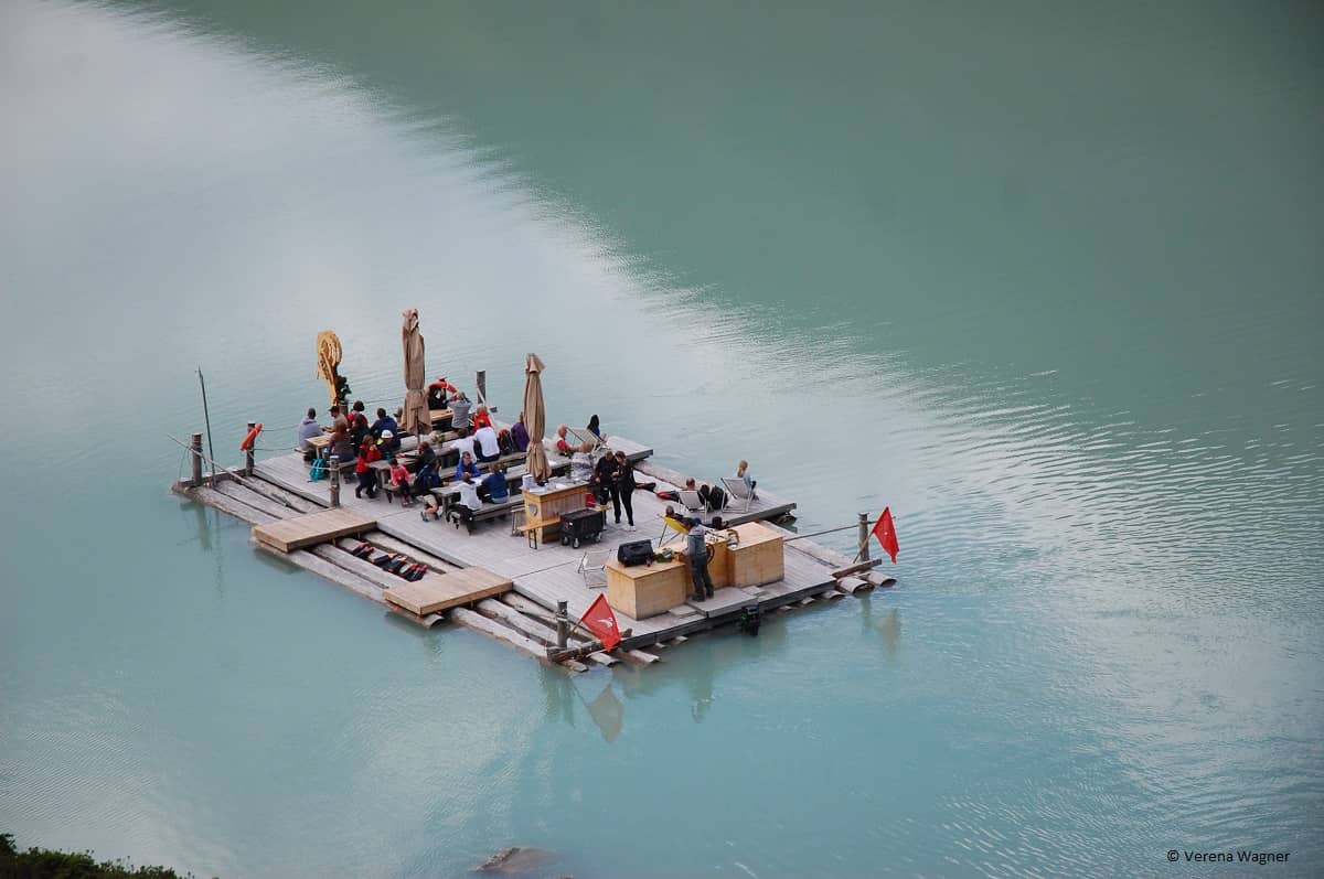 Floßtour auf der Wanderung Rifflsee Pitztal