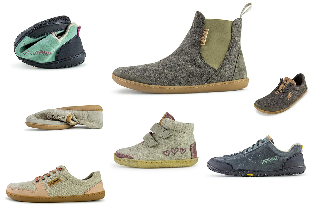 beitrag-barfusswissen-1200-800 unterschiedliche barfußschuhe abgebildet