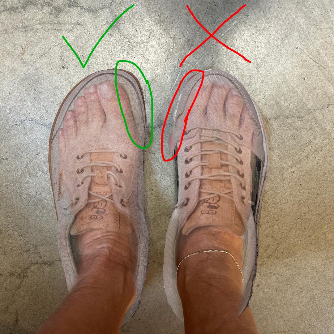 barfußschuh und sneaker zehenbox im breiten vergleich