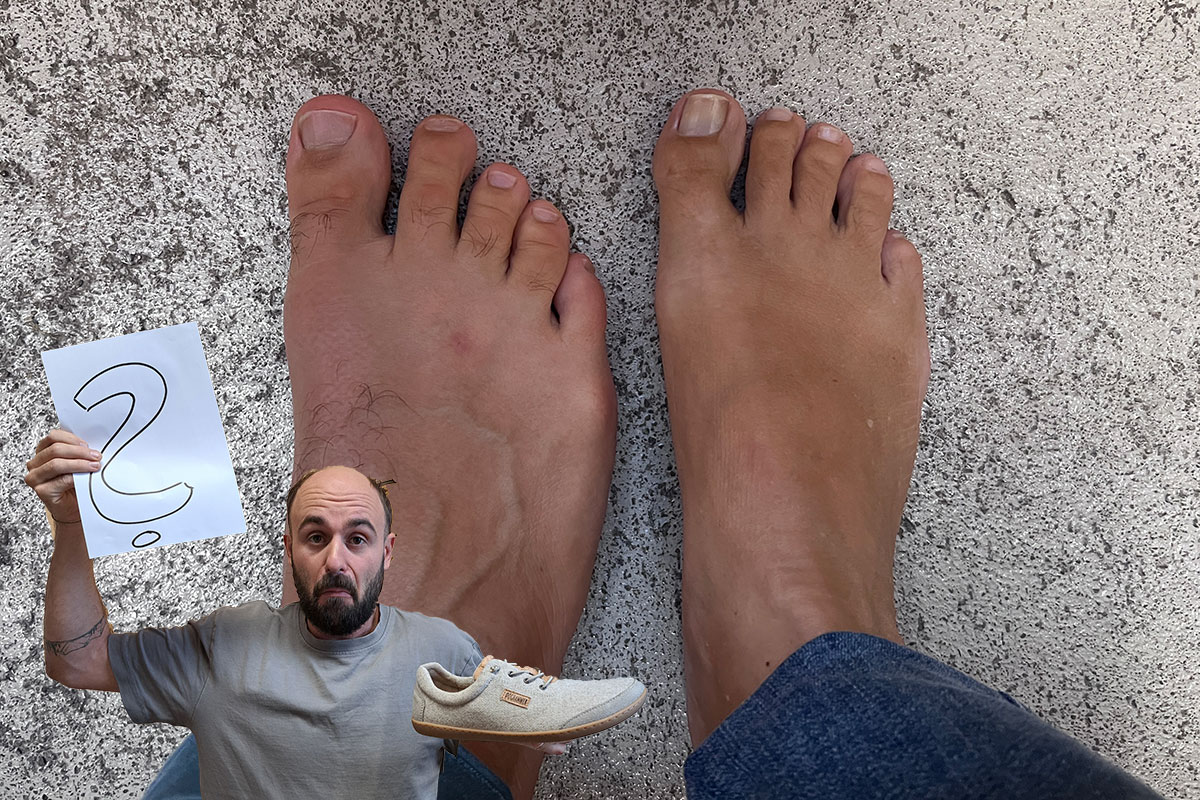 ein breiter und ein schmaler fuß im vergleich