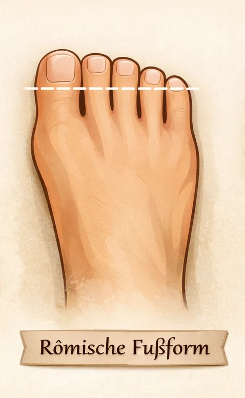 Darstellung der römischen Fußform