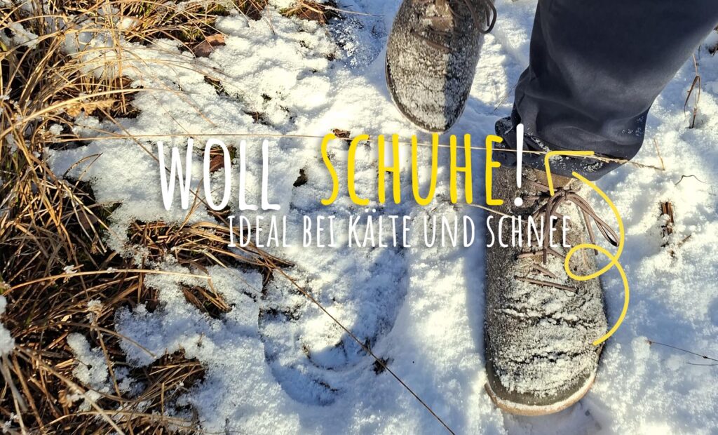 Wollschuhe_Schnee Wollschuhe im Schnee