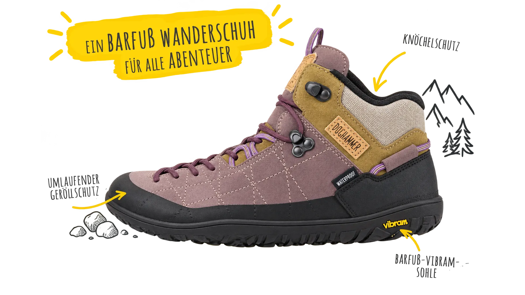 barfuß wanderschuh mit vibram sohle