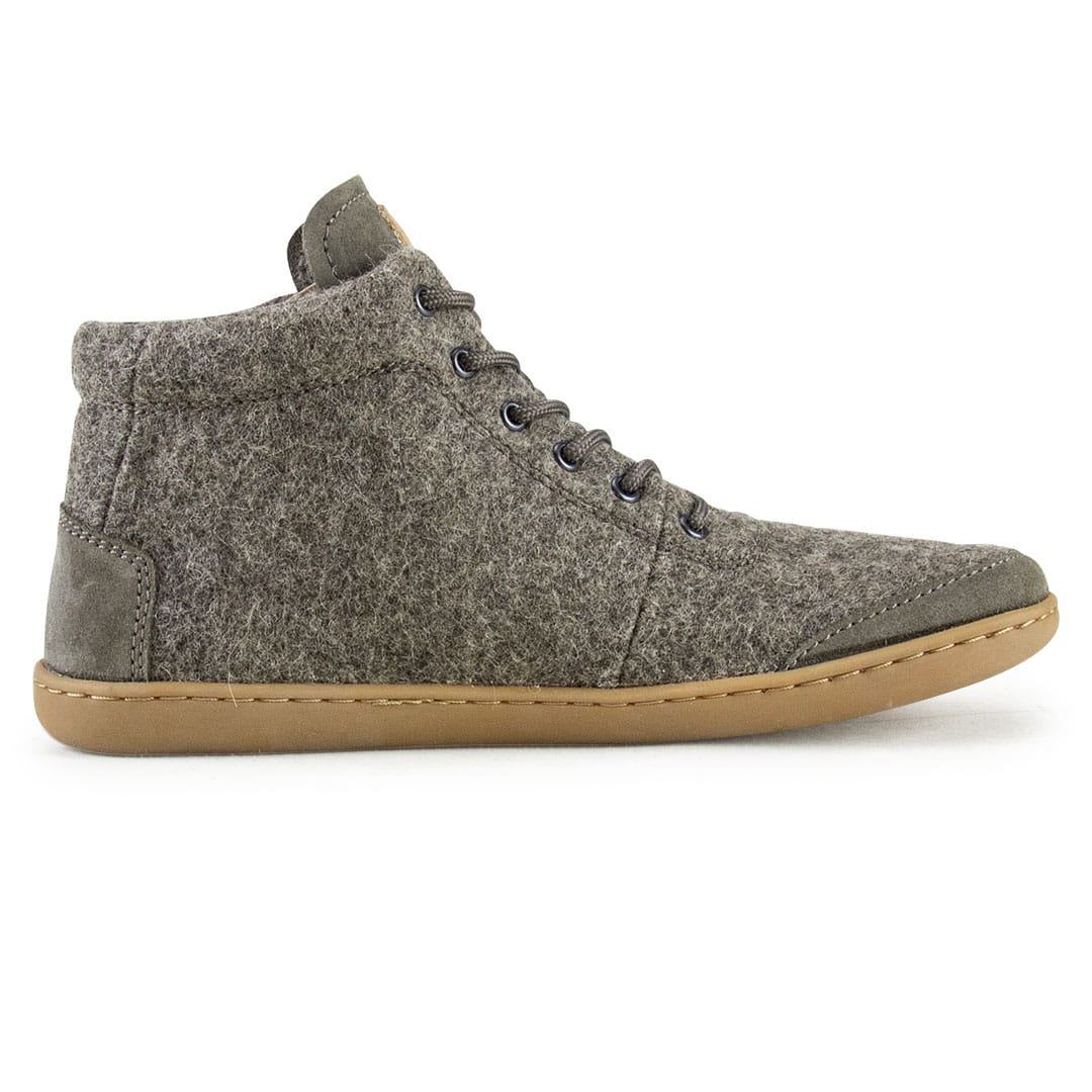 Terrar Wool High | greyish - Winter Barfußschuhe