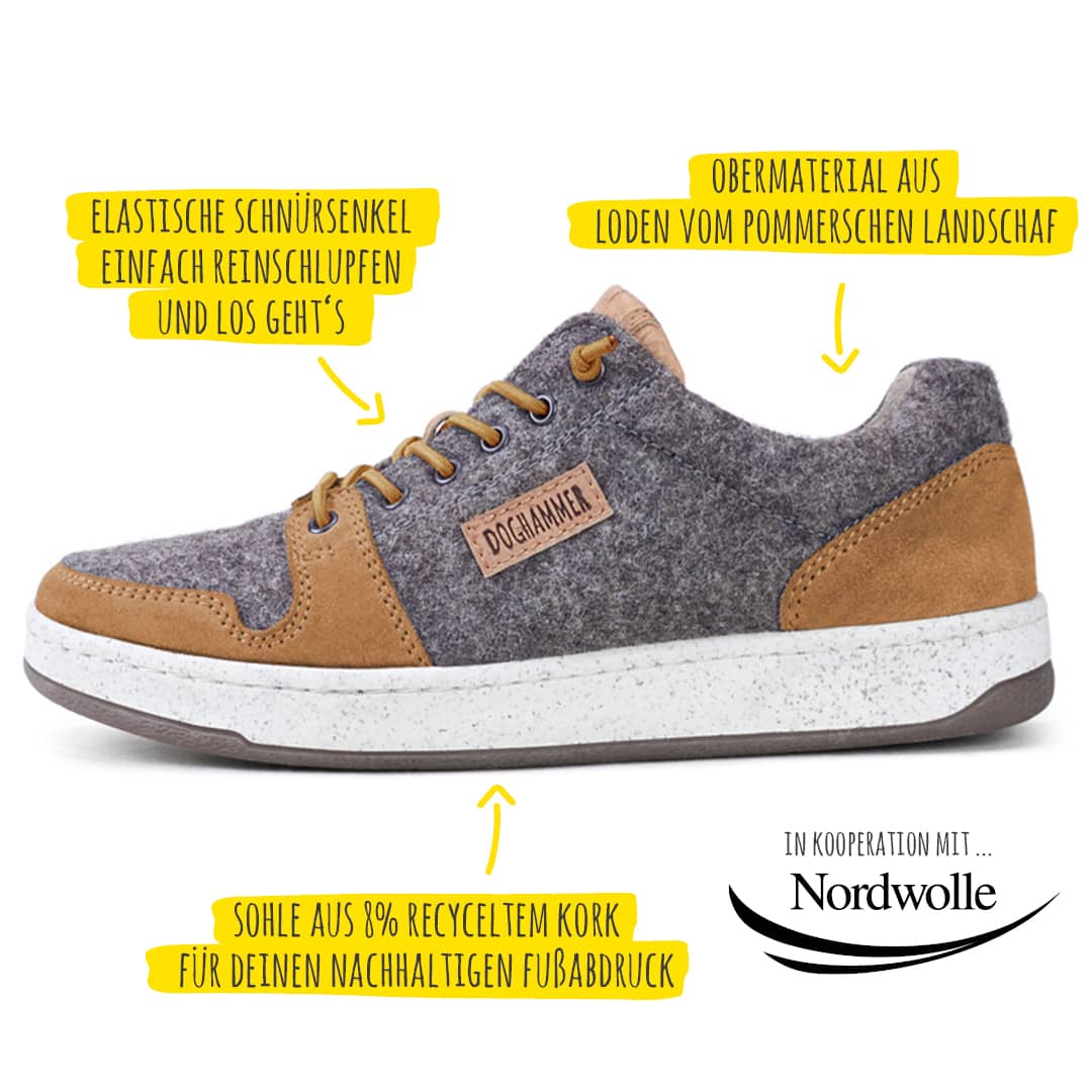 Local Wool Commuter  | mustard - nachhaltiger Herrensneaker