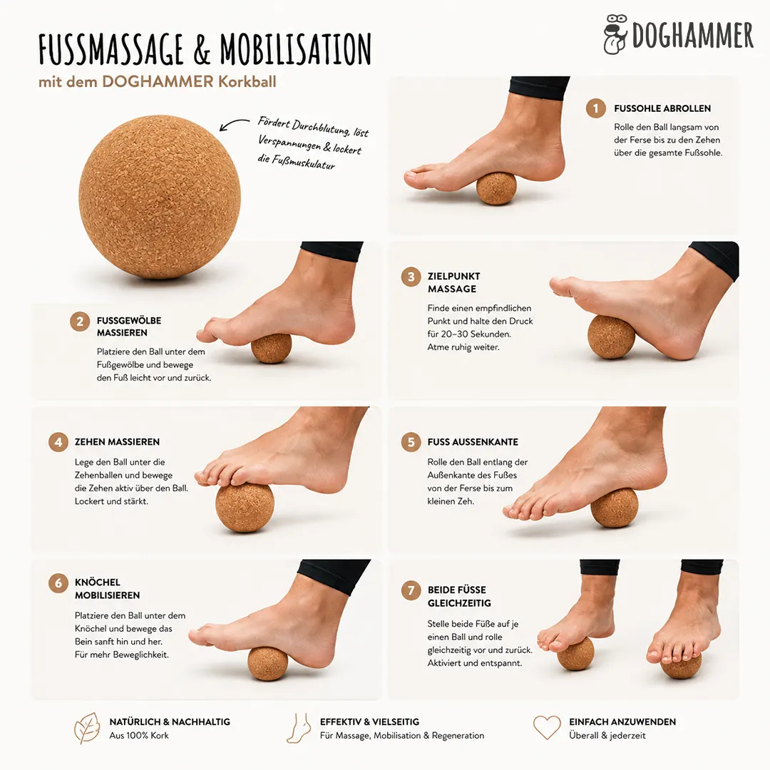Faszienball aus recyceltem Kork