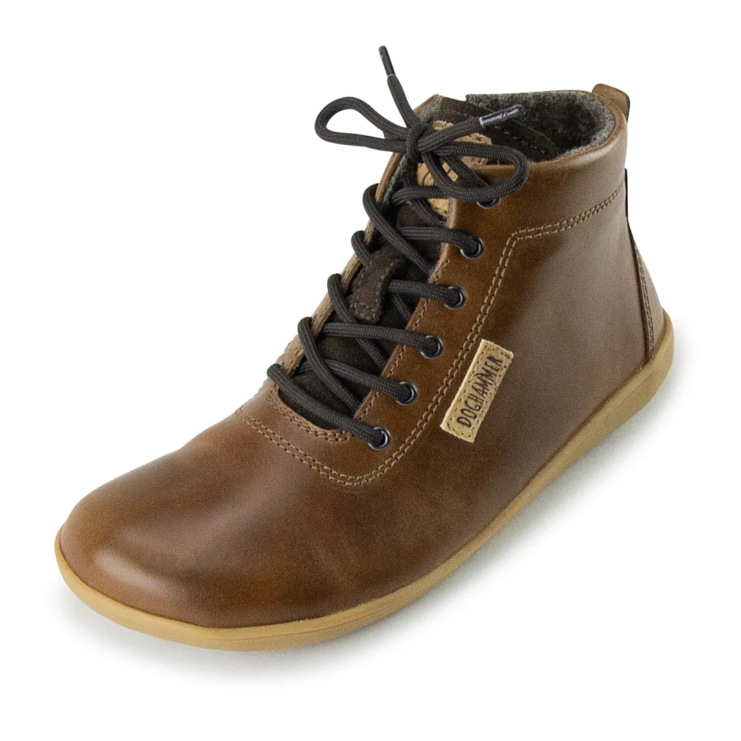 Terrar Leather High WP | brown - wasserdicht Barfußschuhe