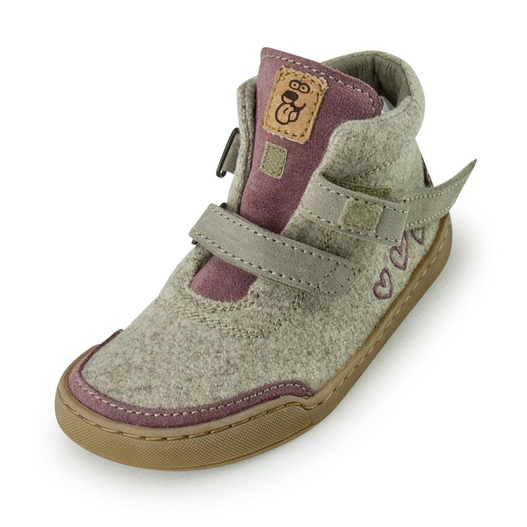 Kids Terrar Wool High | blueberry - Kinder Barfußschuh