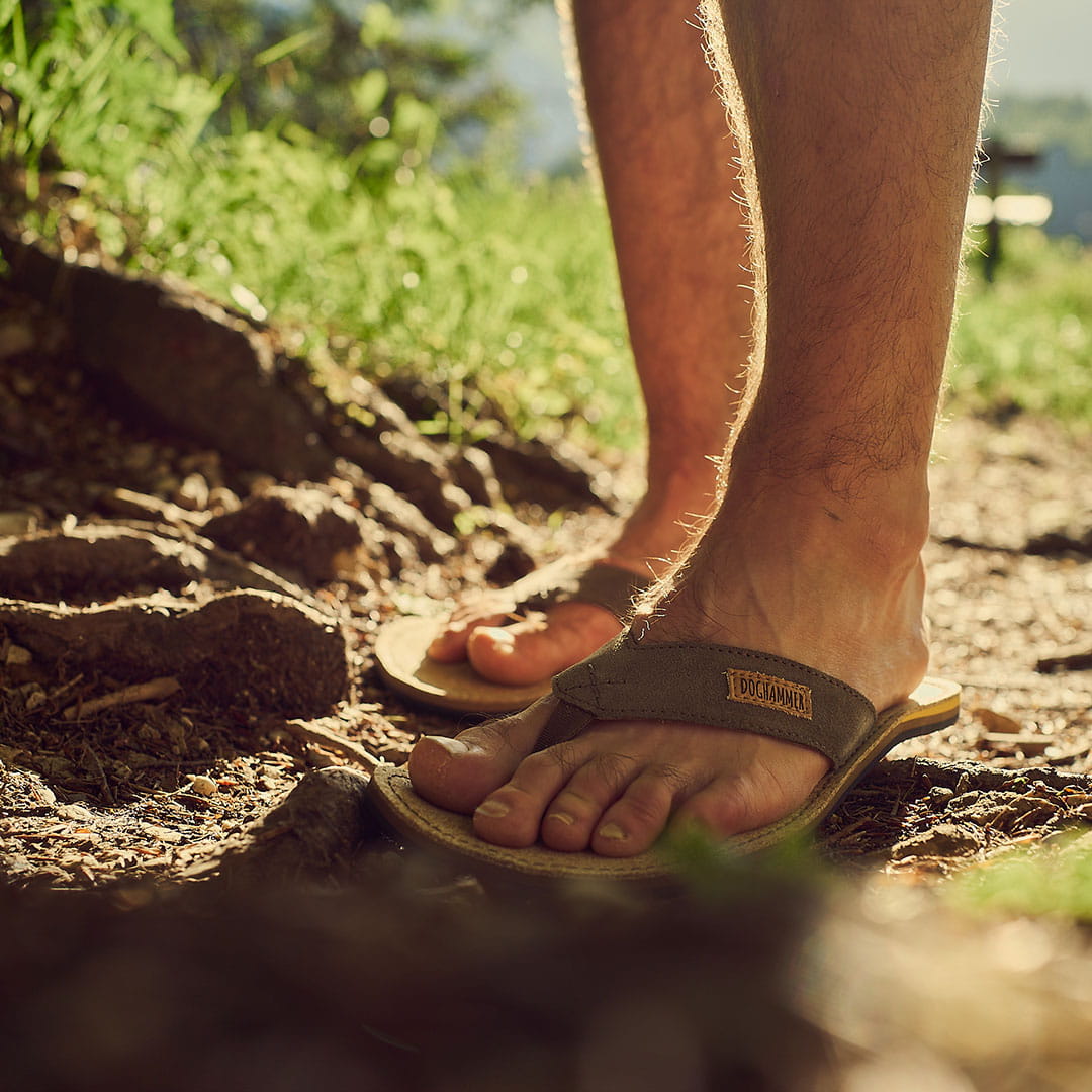 Gamsbleame Leather | greyish - Zehentrenner