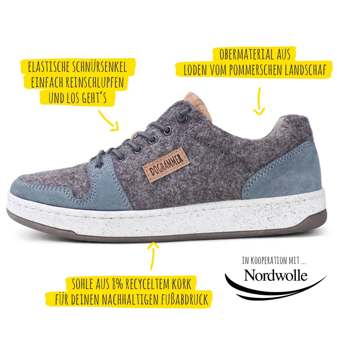 Local Wool Commuter | Ocean Grey - nachhaltiger Wollsneaker