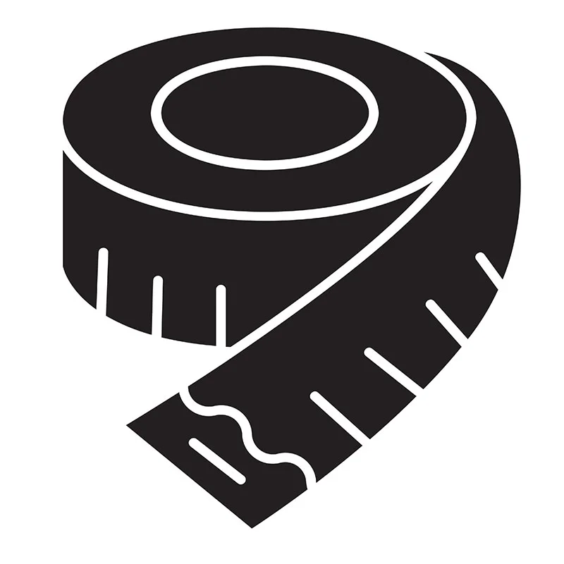 grafik maßband zum fußlänge messen