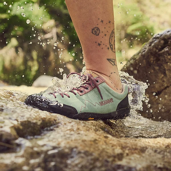 barfuß wanderschuh im einsatz am erg