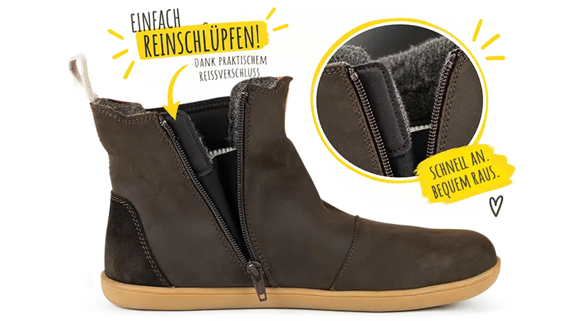 chelsea boot mit reisverschluss seitlich