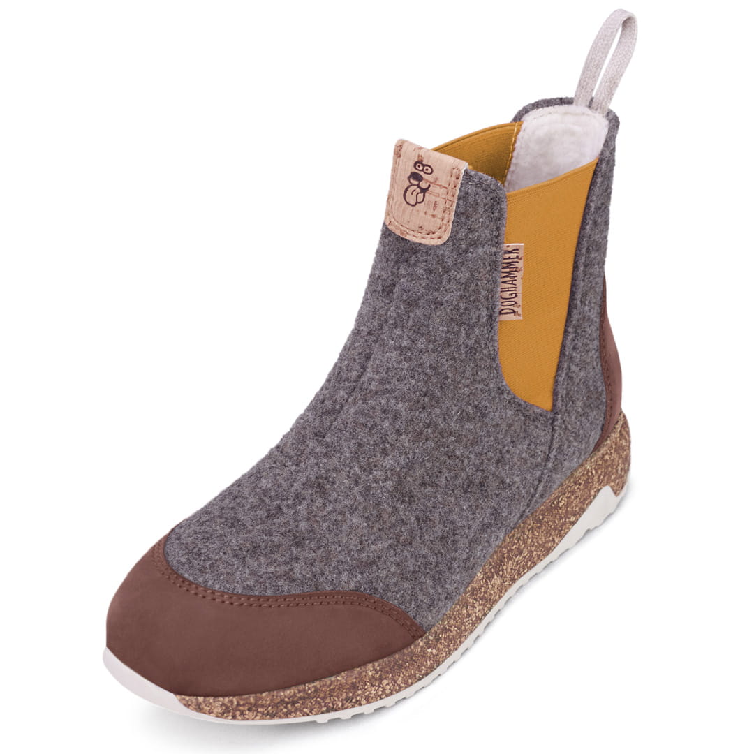 Arctic Traveller wool | mustard - nachhaltiger Chelsea-Boot