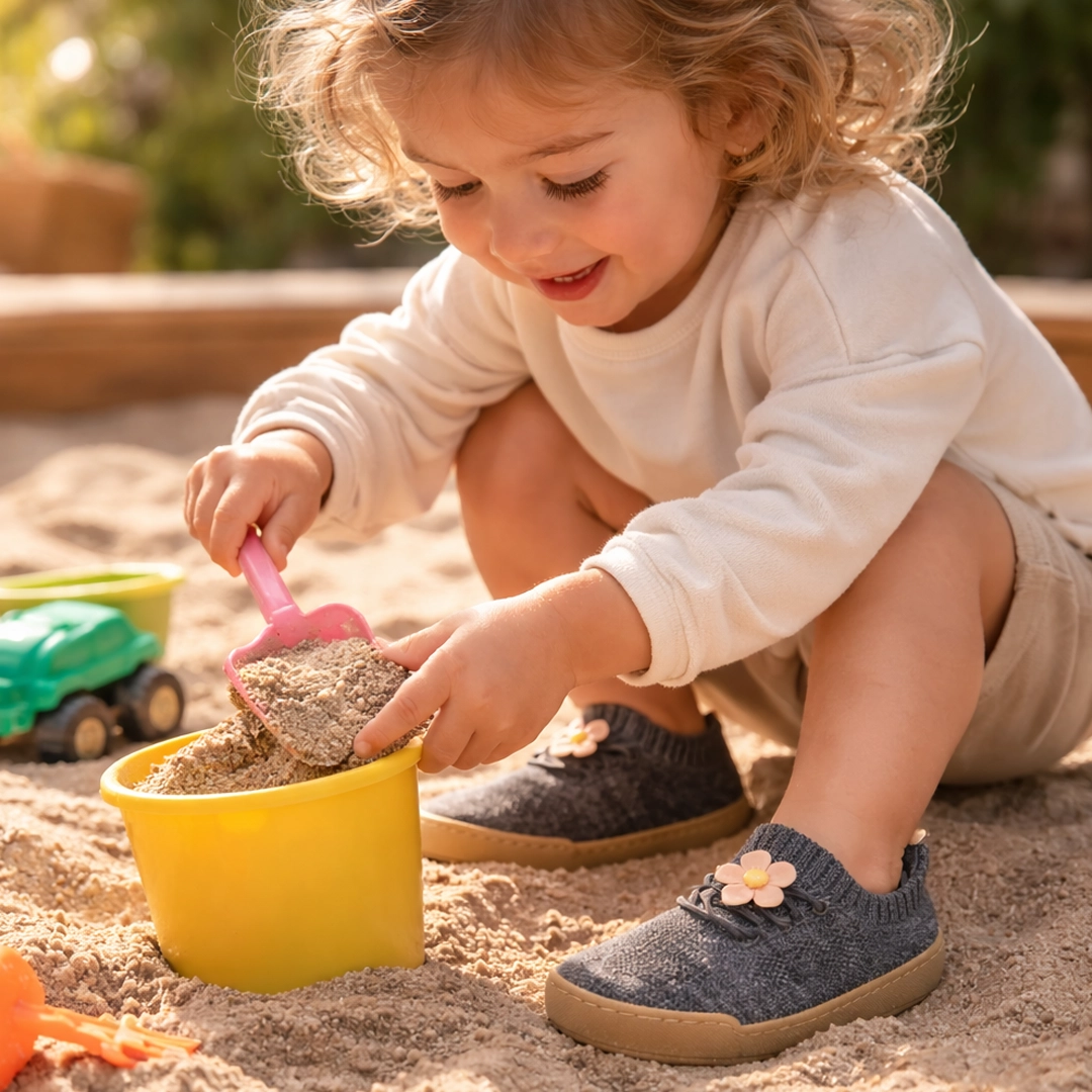 Kids Terrar Knit | grey melange - Kinder-Barfußschuh