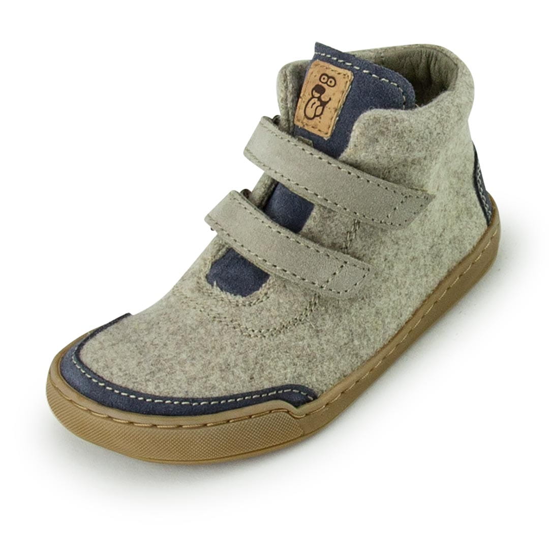 Kids Terrar Wool High | indigo - Kinder-Barfußschuh