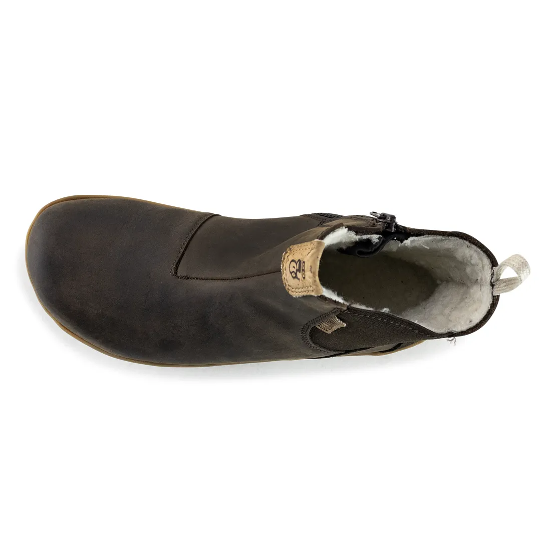 Terrar Chelsea Leather WP | darkbrown - Barfuß Chelsea Boots