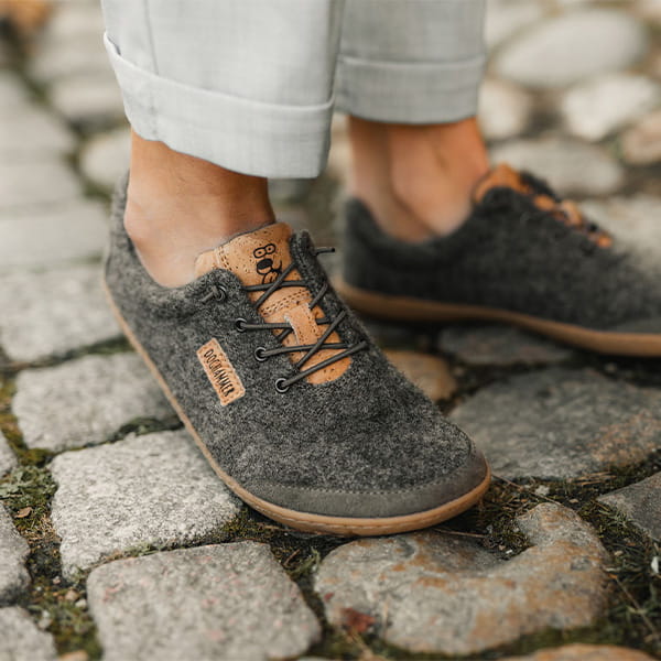 Terrar Wool | greyish - Barfußschuhe
