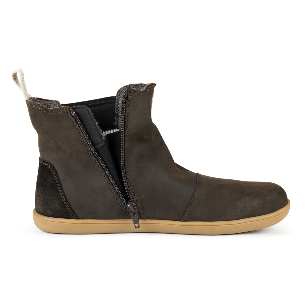 Terrar Chelsea Leather WP | darkbrown - Barfuß Chelsea Boots