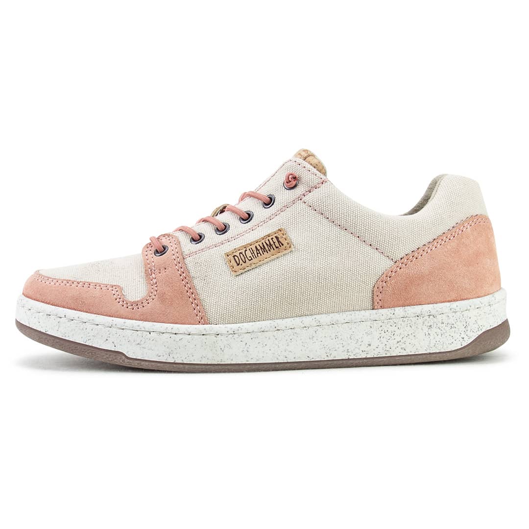 nachhaltiger textiel sneaker für damen in der farbe peach