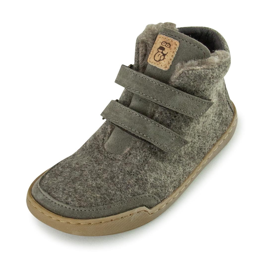 Kids Terrar Wool High | greyish - Kinder Barfußschuh