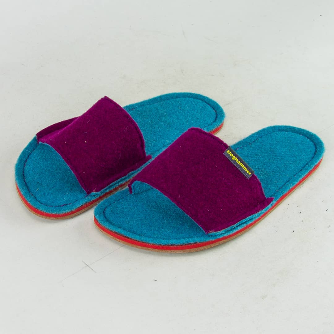 Hütte-offen | türkis-blueberry Madl