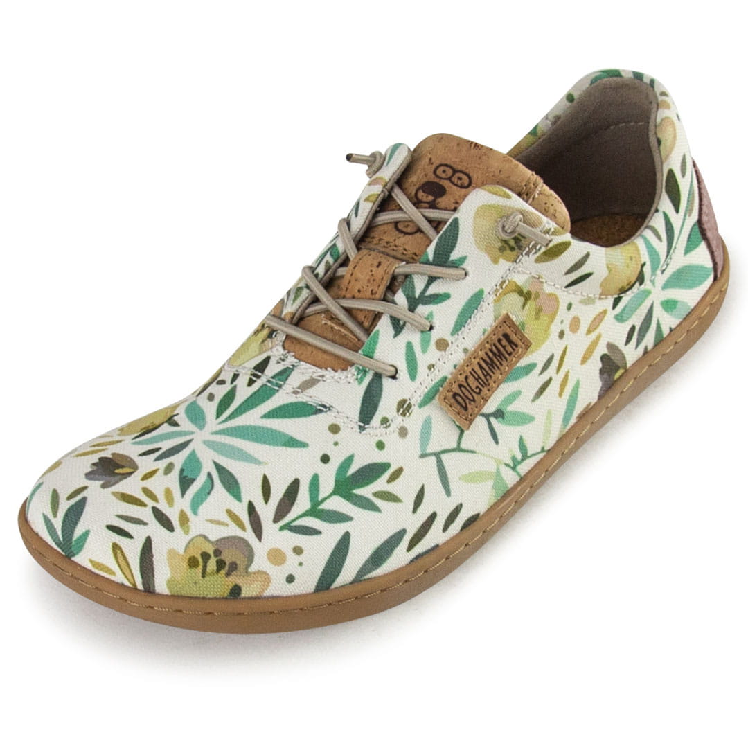 Terrar Textile vegan | olive-flower - Barfußschuh