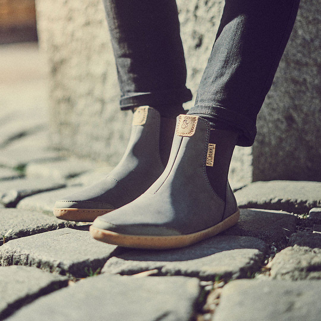 Terrar Chelsea Vegan | grey - Barfuß Chelsea Boots