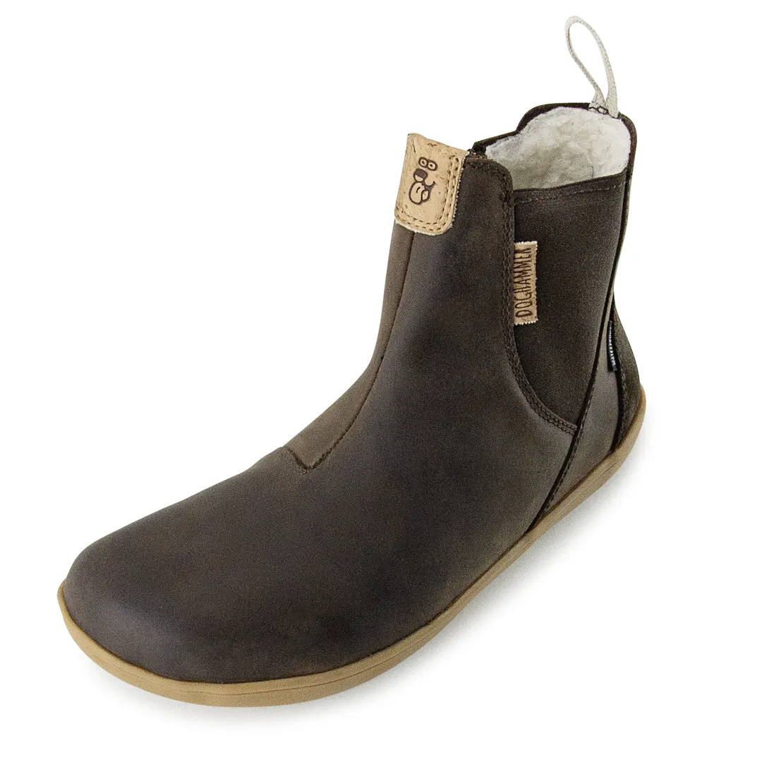 Terrar Chelsea Leather WP | darkbrown - Barfuß Chelsea Boots