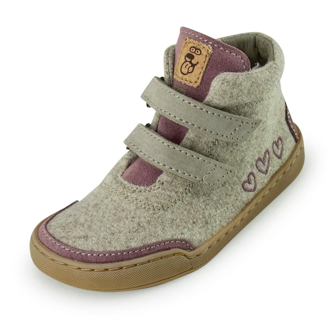 Kids Terrar Wool High | blueberry - Kinder Barfußschuh