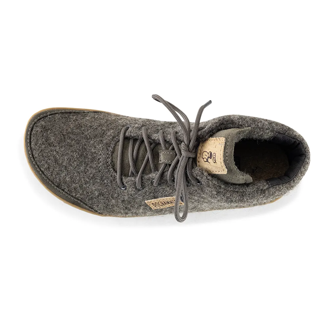 Terrar Wool High | greyish - Winter Barfußschuhe
