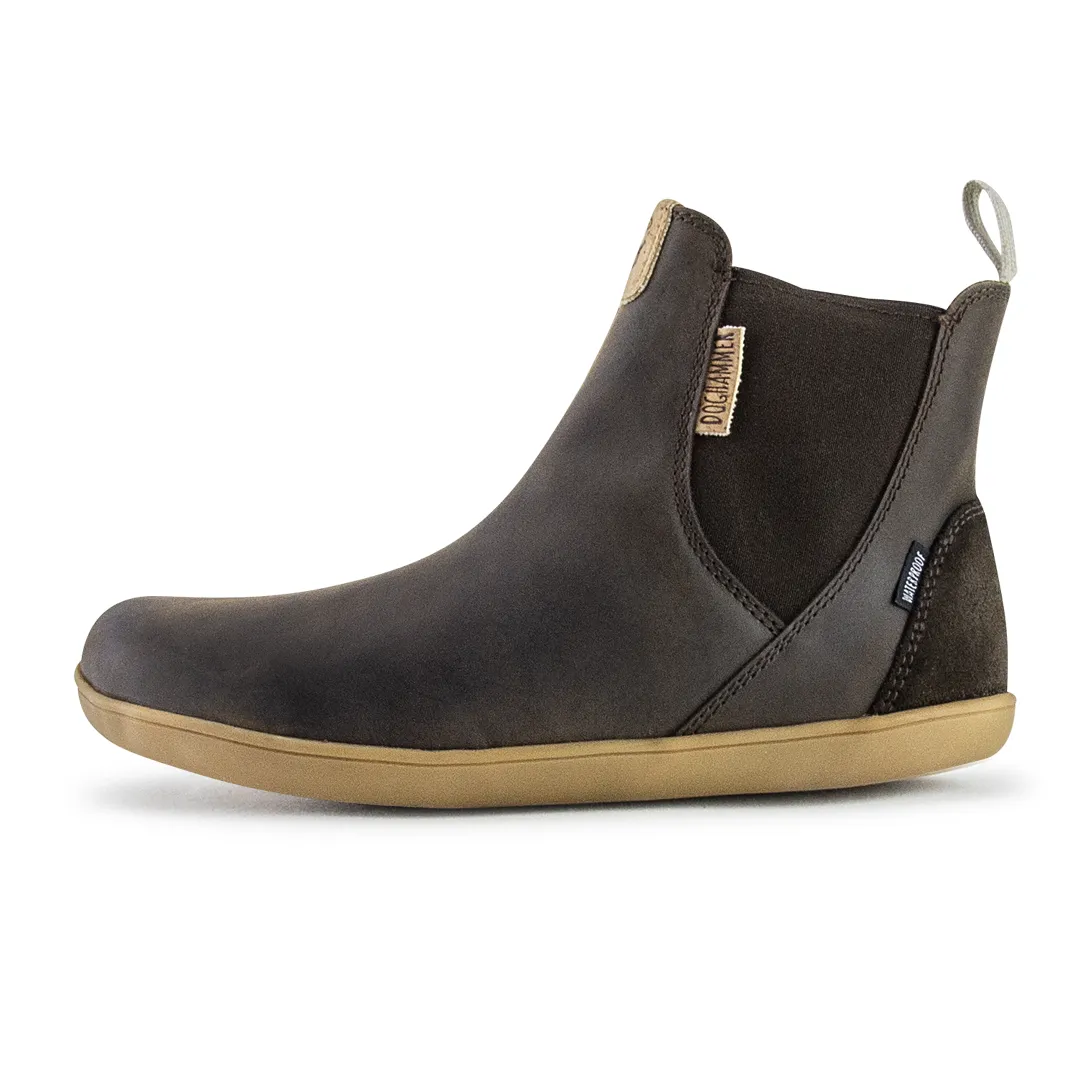 Terrar Chelsea Leather WP | darkbrown - Barfuß Chelsea Boots