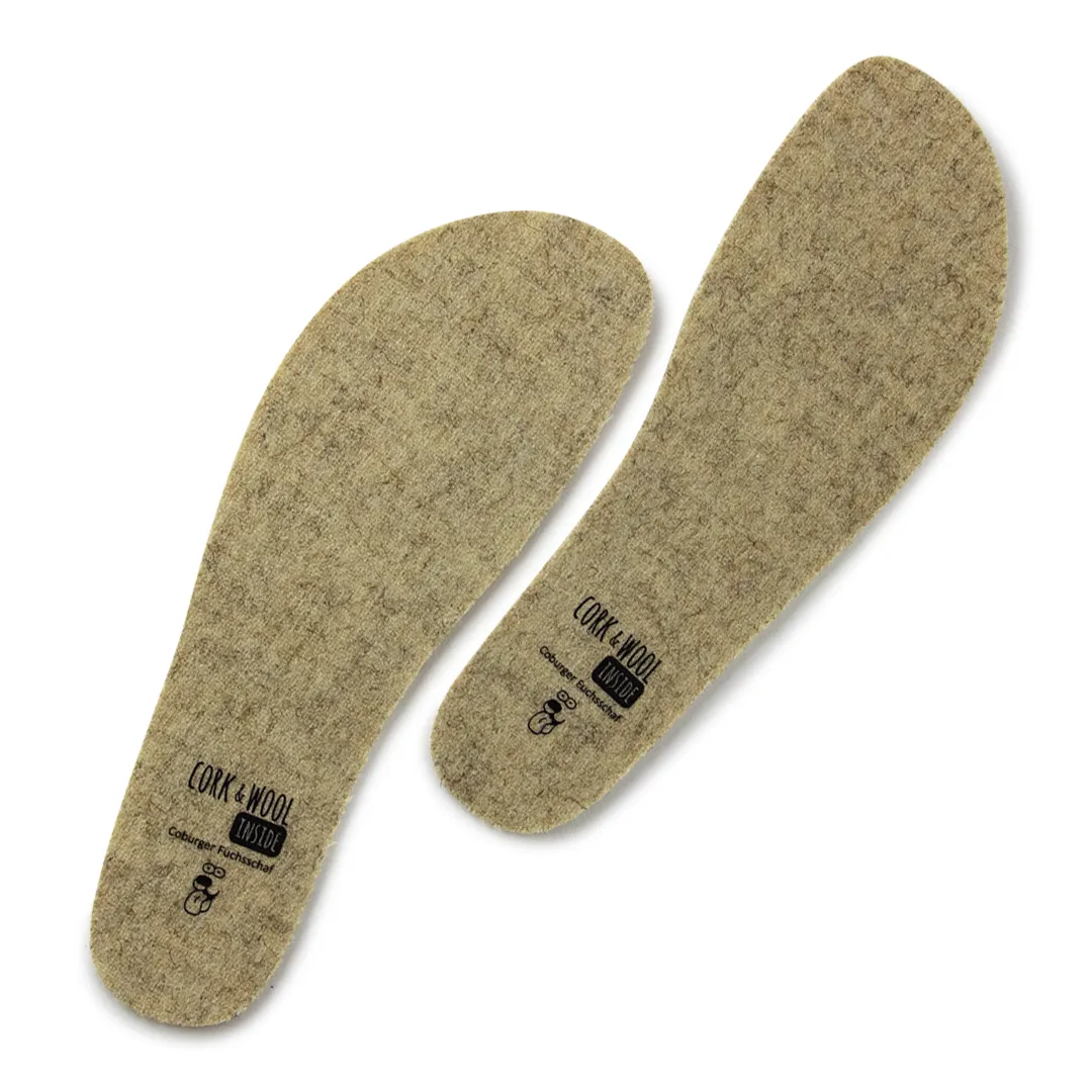 Dünne Wolleinlage für Barfußschuhe